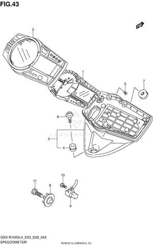 Speedometer (gsx-r1000l4 E28) Schematic