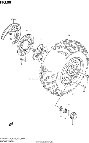 Front Wheel (lt-a750xl4 P28) Schematic