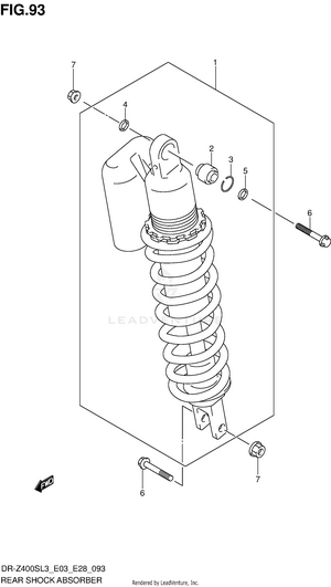 Rear Shock Absorber (dr-z400sl3 E03) Schematic