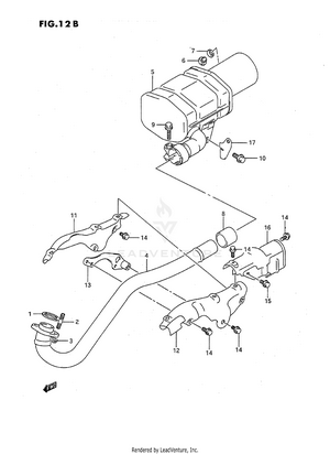 Muffler (model M/n/p/r/s/t) Schematic