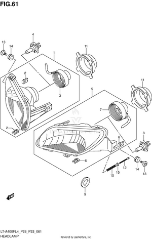 Headlamp (lt-a400fl4 P33) Schematic