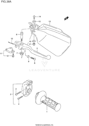 Right Handle Lever (model N/p/r/s/t) Schematic