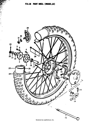 Front Wheel (rm250c Schematic
