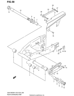 Rear Swinging Arm Schematic