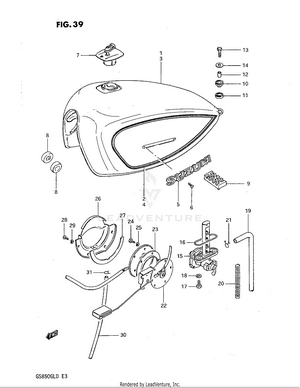 Fuel Tank (model D) Schematic