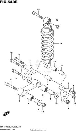Rear Cushion Lever (gsx-s1000l8 E33) Schematic