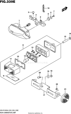 Rear Combination Lamp (gsx-r1000al6 E33) Schematic