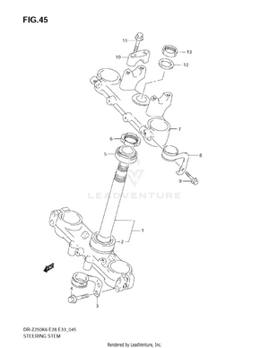 Steering Stem (e33) Schematic