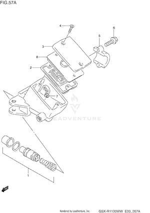 Front Master Cylinder (model S/t/v/w) Schematic