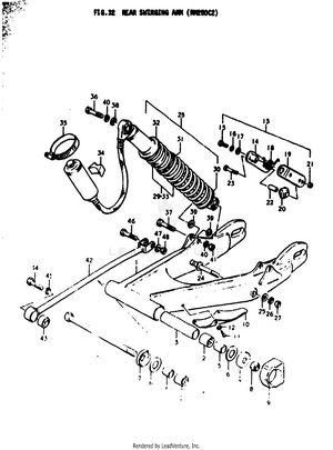Rear Swinging Arm (rm250c2) Schematic