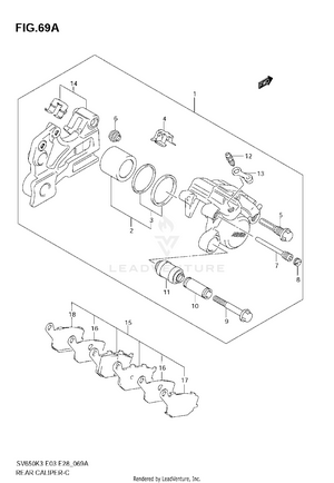 Rear Caliper (sv650ak7/sak7) Schematic