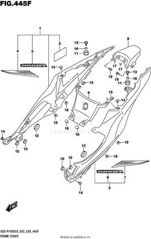 Frame Cover (gsx-r1000rzl8 E03) Schematic
