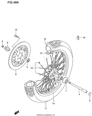 Front Wheel (model Y) Schematic