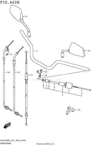 Handlebar (dl650am2 E33) Schematic