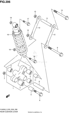 Rear Cushion Lever (vl800cl3 E03) Schematic