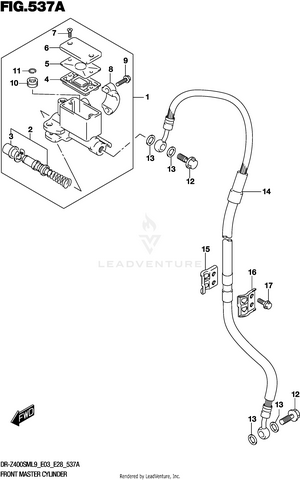 Front Master Cylinder Schematic