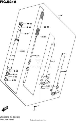 Front Fork Damper Schematic