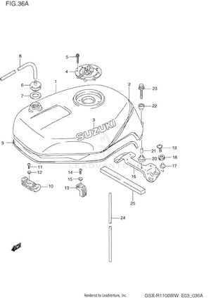 Fuel Tank (model S) Schematic