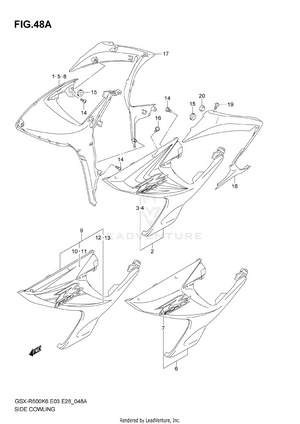 Side Cowling (model K7) Schematic