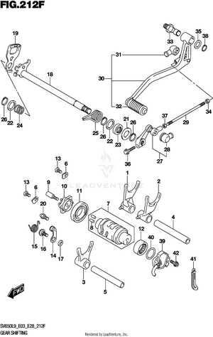 Gear Shifting (sv650xal9 E33) Schematic