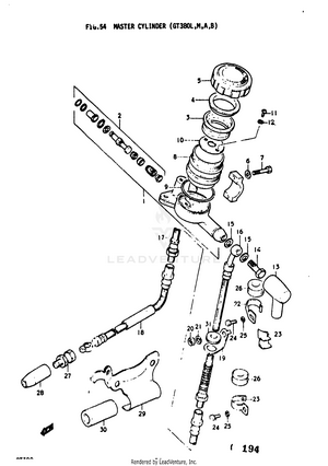 Master Cylinder (gt380l Schematic