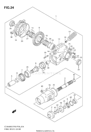 Final Bevel Gear (rear)(model K3) Schematic