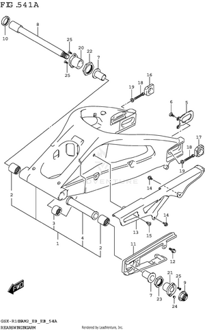 Rear Swingingarm (gsx-r1000ra,gsx-r1000rza) Schematic