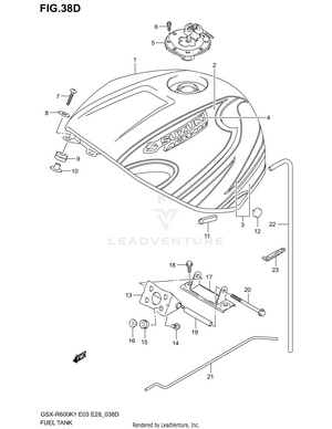 Fuel Tank (gsx-r600zk3) Schematic