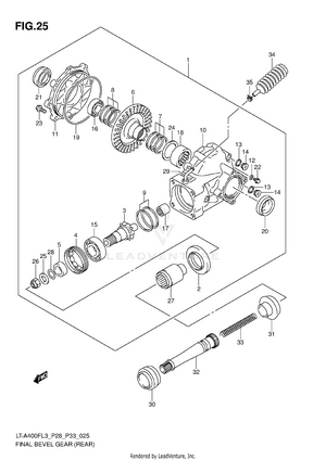 Final Bevel Gear (rear) Schematic