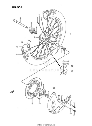 Front Wheel (model N/p/r/s) Schematic