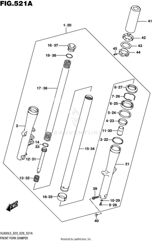 Front Fork Damper (vl800l5 E03) Schematic