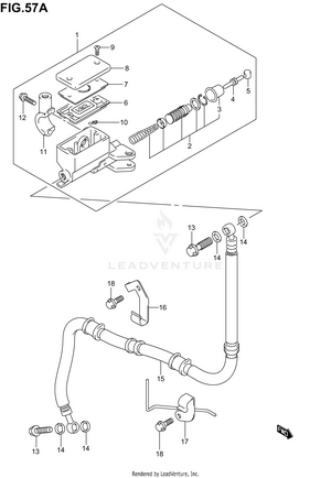 Clutch Master Cylinder (sv1000k3) Schematic