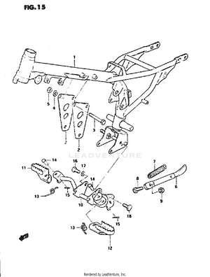 Frame - Footrest Schematic