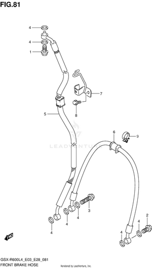 Front Brake Hose Schematic