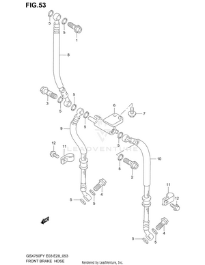 Front Brake Hose Schematic