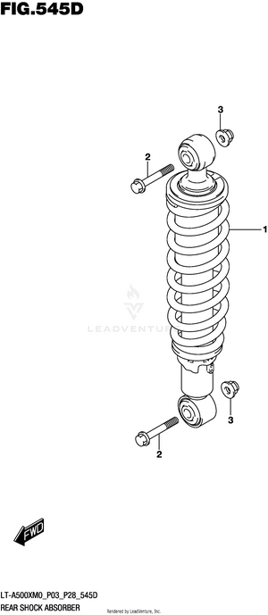 Rear Shock Absorber (lt-a500xpm0 P03) Schematic