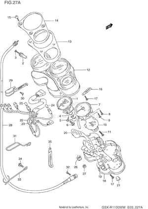 Speedometer  (model S/t/v/w) Schematic