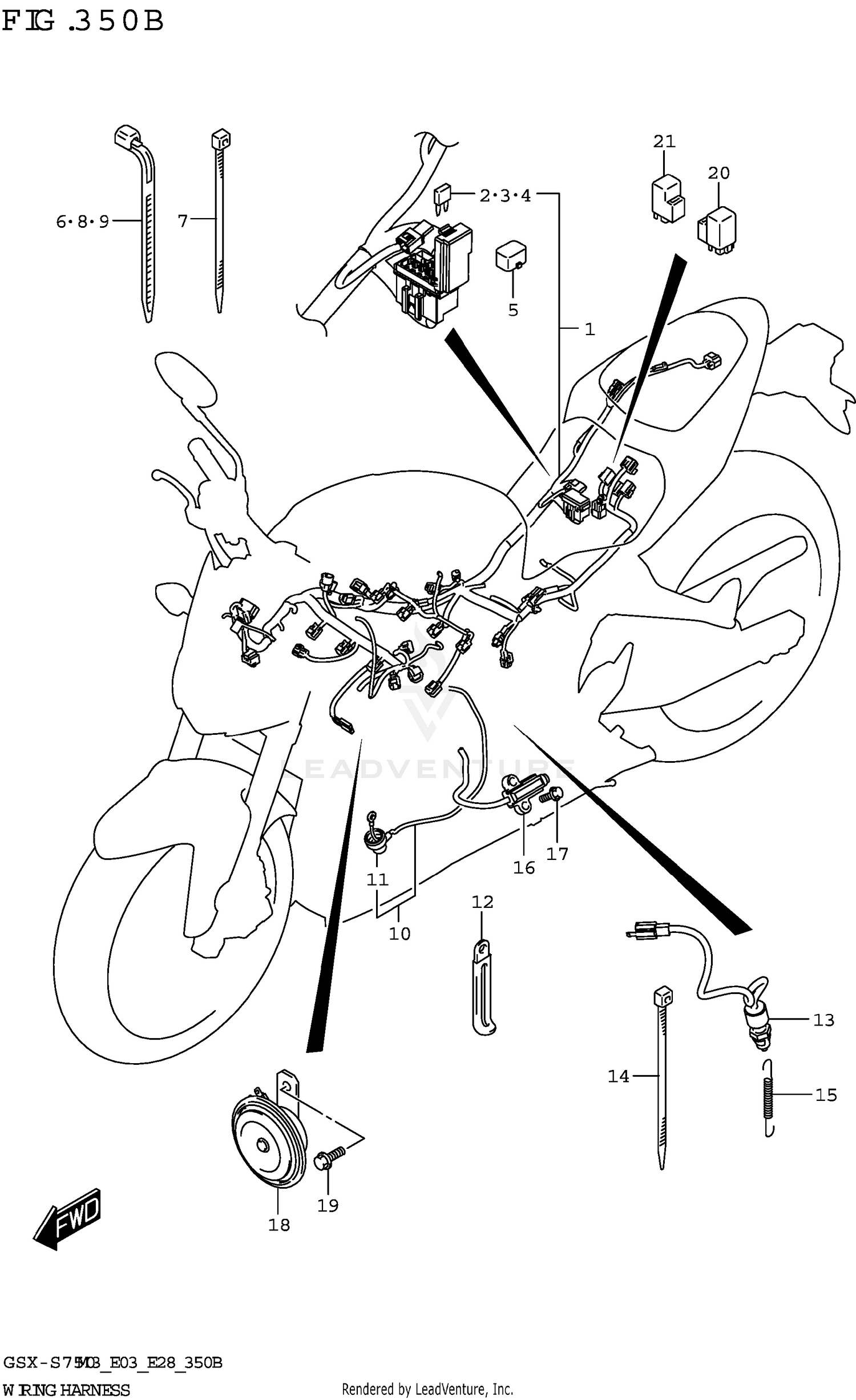 WIRING HARNESS ((GSX-S750A,GSX-S750ZA):E33)