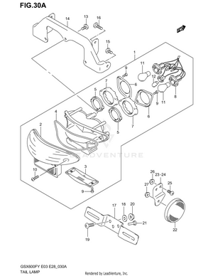 Tail Lamp (model K3) Schematic