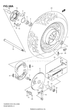 Rear Wheel (vl800ck6/ck7/ck8/ck9) Schematic