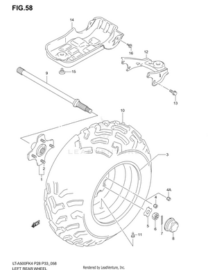 Left Rear Wheel Schematic