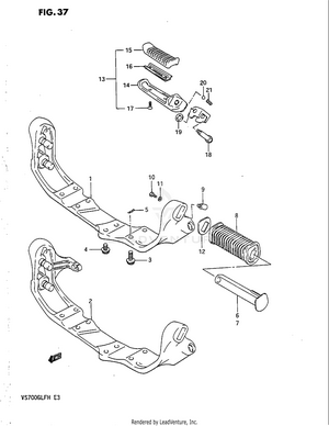 Footrest (model G) Schematic