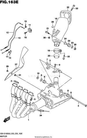 Muffler (gsx-s1000l8 E33) Schematic