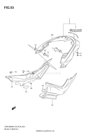 Rear Fender (vzr1800k6/k7) Schematic