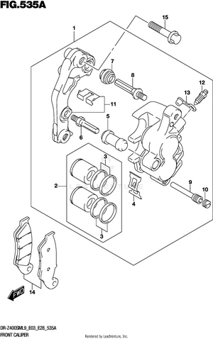Front Caliper Schematic