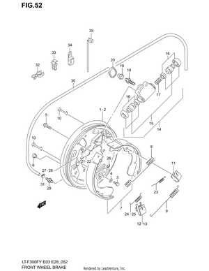 Front Wheel Brake (model X/y/k1) Schematic