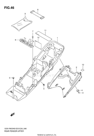 Rear Fender Upper Schematic