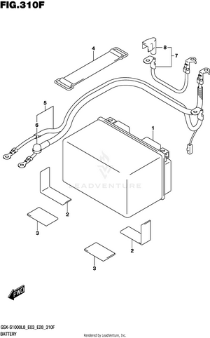Battery (gsx-s1000zl8 E33) Schematic