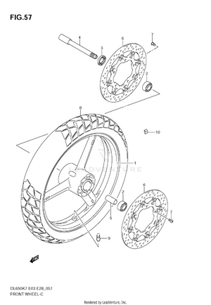 Front Wheel (dl650k7/k8/k9) Schematic