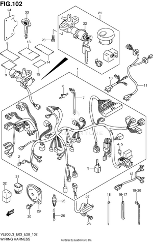 Wiring Harness (vl800cl3 E33) Schematic